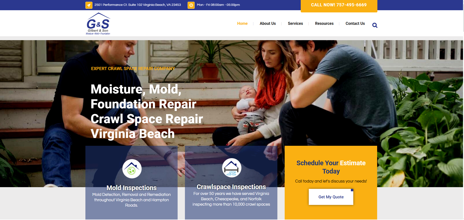 Gilbert & Son website homepage screenshot