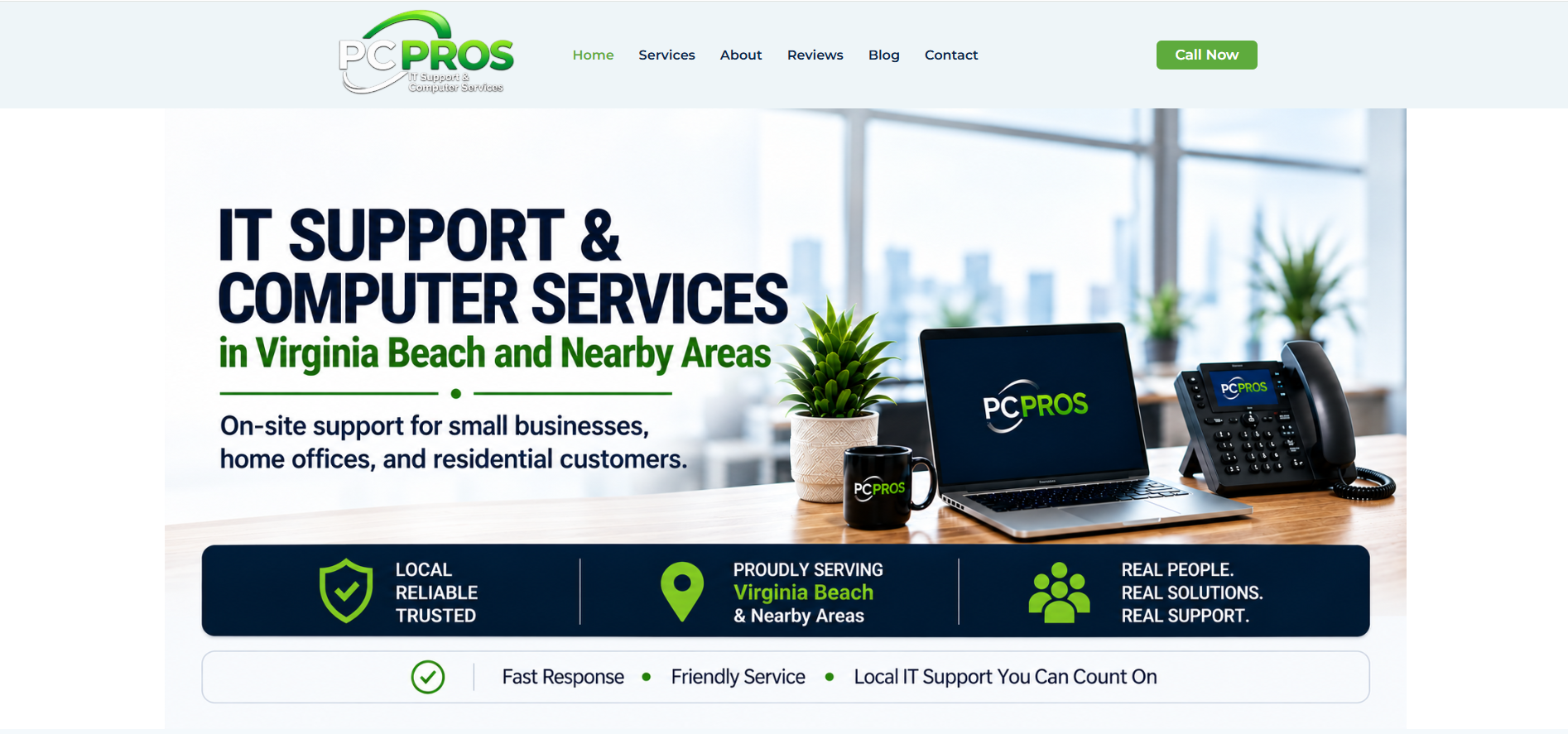 PC Pros website homepage screenshot
